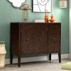 3-Door Storage Cabinet with Adjustable Shelf and Retro Handles,Accent Sideboard with Pine Legs-The Pop Home - 2 of 4