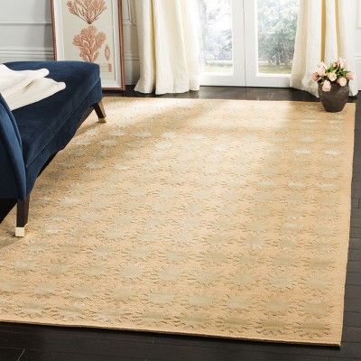 Handmade Moon Geometric Wool and Silk Rug, 51.6" x 31.2"