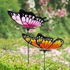 2pk 11" Plastic and Metal Windy Wings Butterfly Stakes - Exhart - image 2 of 4