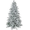 TinyhomieSnowy Artificial Christmas Tree with Easy Assembly¨CA Cozy Addition to Your Living Room Corner for Festive Season - 2 of 4