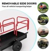 CuisinSmart Heavy-Duty Garden Trailer, 1700lbs Steel ATV Trailer Tow Behind Dump Cart, Load Capacity 17 Cubic Feet, with Removable Sides and 2 Tires - 3 of 4