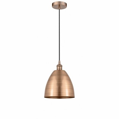 Edison Dome - 1 Light Cord Hung Mini Pendant In Industrial Style-12.88 Inches Tall and 9 Inches Wide
