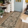 Fulvari Washable Runner Rug,Non-Slip Boho Vintage Hallway Rug with Rubber Backing, Stain Resistant Distressed Carpet Runner for Kitchen - 2 of 4
