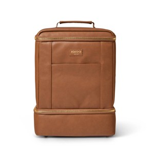 Igloo Luxe Dual Compartment Cooler Backpack - Cognac - 1 of 4