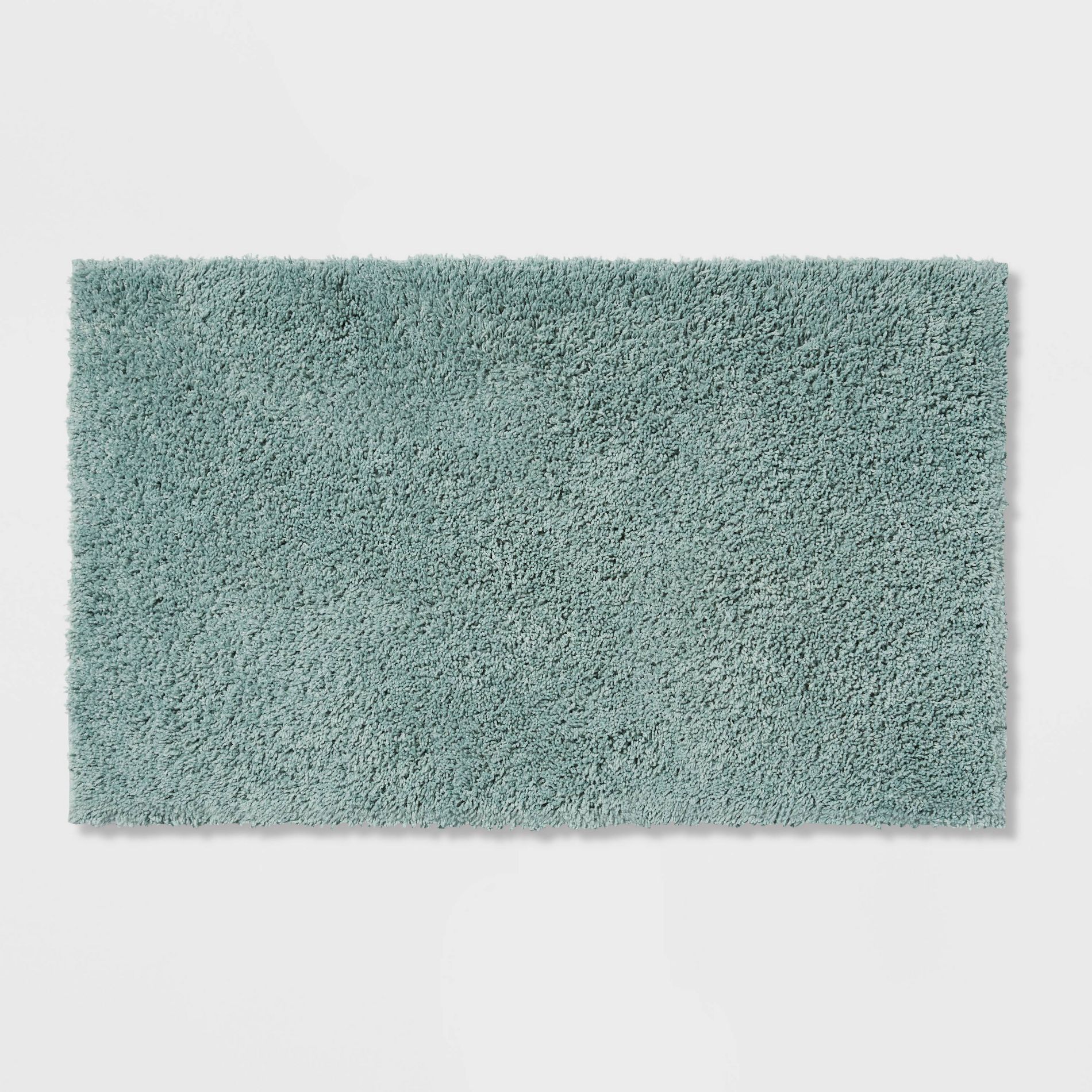 20"x34" Antimicrobial Bath Rug Aqua - Threshold™: Machine Washable, Latex Backed, Tufted Polyester