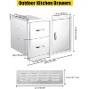 Acekool 33" Outdoor Kitchen Storage - Stainless Steel Drawer Combo with Paper Towel Holder for BBQ Stations - 3 of 4