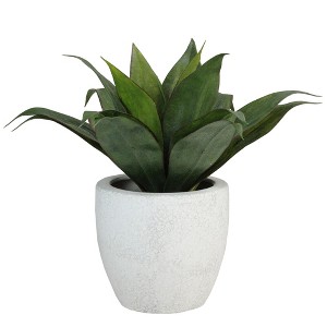 Northlight 13" Agave Artificial Potted Plant - Green - 1 of 4