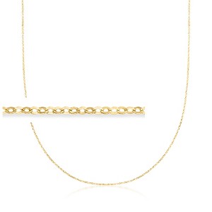 Pure Collection by Ross-Simons Italian 1mm 14kt Yellow Gold Cable-Chain Necklace - 1 of 3