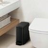 Small Bathroom Trash Can, 6L, Soft Close, Step Pedal, Stainless Steel, Anti - Fingerprint, Matt Black - 2 of 4