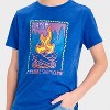Boys' Short Sleeve 'Camp Fire' Graphic T-Shirt - Cat & Jack™ Royal Blue - 2 of 4