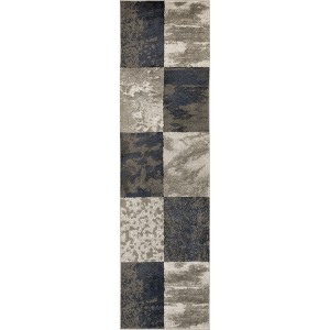 Patchwork Modern Eclectic Color Block Indoor Runner or Area Rug by Blue Nile Mills - 1 of 4
