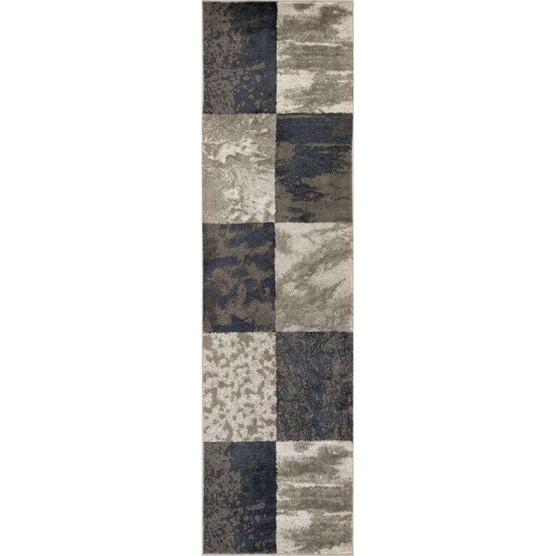 Patchwork Modern Eclectic Color Block Indoor Runner or Area Rug by Blue Nile Mills, 1 of 6