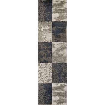 Patchwork Modern Eclectic Color Block Indoor Runner or Area Rug by Blue Nile Mills
