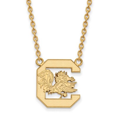 Black Bow Jewelry 10k Yellow Gold South Carolina Gamecocks NCAA Necklace 18 Inch