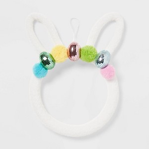 18" Bunny Ears Easter Wreath - Spritz™ - 1 of 3