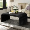 Okak Farmhouse Crafts Coffee Table Curved Art Deco Design for Living Room/Office, Space-Saving,Easy Assembly - 2 of 4