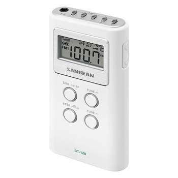 Sangean® Portable Pocket AM/FM Digital Clock Radio