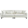 NicBex Couches for Living Room 97� Comfy 2-seat Corner Sofa Teddy Velvet Upholstered Sofa Couch with Deep Seat& 4 Pillows - 2 of 4