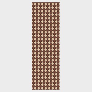 Playa Rug 36"x36" Terri Trellis Indoor Outdoor Runner Rug Brown/Creme/Black - 1 of 4