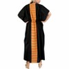 LA LEELA Women's House Daily Routine Evening Wear Vacation Casual Dailywear Holiday Loungewear Plus Size Caftan Maxi Boho Nightwear 2X-3X Black, Solid - 2 of 4