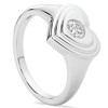 Pompeii3 1/4Ct Diamond Solitaire Women's Sweetheart Signet Heart Ring 14k Gold Lab Created - 2 of 4