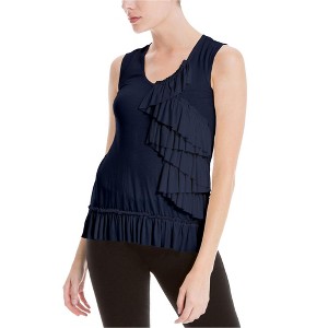 Max Studio London Womens Rebecca Ruffled Knit Blouse - 1 of 1