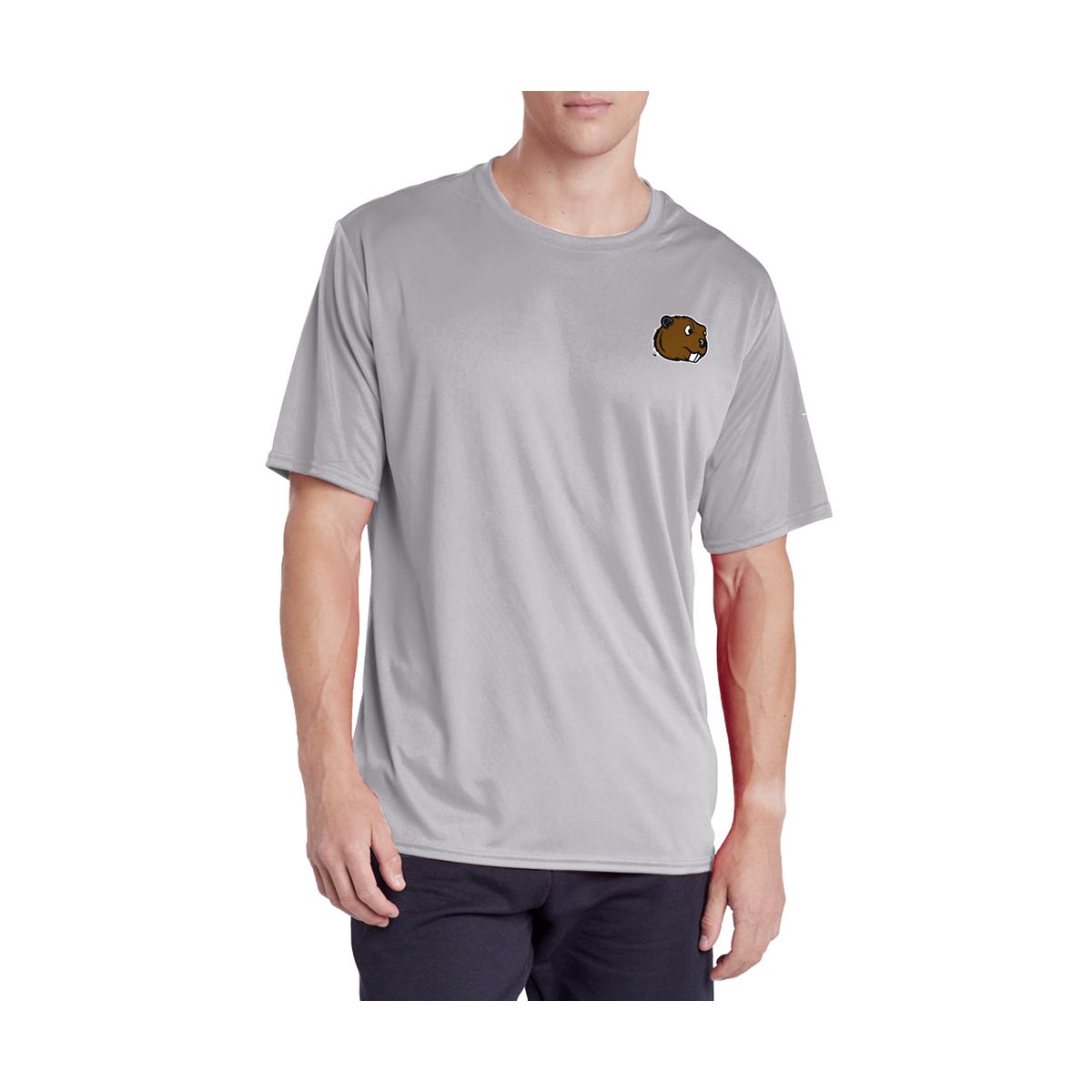 Men's Minot State University Men's Sport Active T-Shirt Left Chest Logo