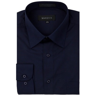 Classic Regular Fit Long Sleeve Point Collar Dress Shirt