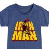 Girls' - Marvel - Iron Man Stacked Name Fitted Short Sleeve Graphic T-Shirt - 2 of 4