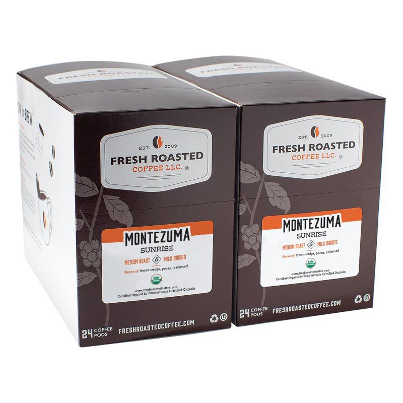 Fresh Roasted Coffee - Organic Montezuma Sunrise Medium Roast Single Serve Pods - 48CT, 3 of 5