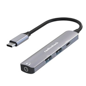 RadioShack 4 Port Hub 2 USB A 2.0 1 USB Type- C & 1 Audio 3.5MM For Headphones - 1 of 4