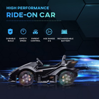 Black 12V Electric Ride-On Sports Car with Remote Control