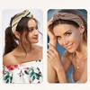 Unique Bargains Women's Bohemian Style Knotted Straw Rattan Sponge Headband Assorted Color 2 Pcs - 2 of 4