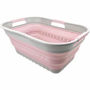 SAMMART 21L (5.5 gallon) Super Mini Collapsible Plastic Basket with 3 Handles - 1 of 4