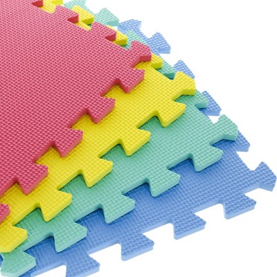 Multicolor EVA Foam Interlocking Exercise and Play Mat Set