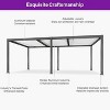 PURPLE LEAF Louvered Pergola Outdoor Aluminum Pergola with White Adjustable Rainproof Roof Grey Frame Hardtop Gazebo for Patio Deck Garden - 3 of 4