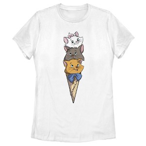 Women's Aristocats Triple Scoop Kittens T-Shirt - 1 of 4