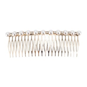 Unique Bargains Women's Faux Pearl Hair Insert Comb 1 Pc - 1 of 3