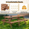 NicBex Outdoor Dining Set Picnic Furniture,All-in-1 Patio Picnic Set with Umbrella Hole,Set of 6/8,Conversation Set for Backyard&Garden - 3 of 4
