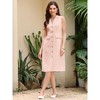 INSPIRE CHIC Women's Sleeveless Collared Button Down Business Work A Line Blazer Dress - 2 of 4