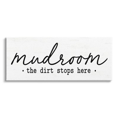 Stupell Industries Dirt Stops Here Mudroom Canvas Wall Art