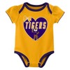 NCAA LSU Tigers Infant Girls' 3pk Bodysuit - 3 of 4