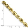 Black Bow Jewelry 5.5mm 10K Yellow Gold Hollow Diamond Cut Rope Chain Necklace - 2 of 4
