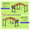 TUYOHW L Shaped Gaming Desk,Metal Frame Corner Desk with CPU Stand & Side Storage,Waterproof Desktop for Home Office - 4 of 4