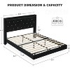 homfan Bed Frame with LED Lights, Upholstered Bed Frame with Headboard and Storage - 2 of 4