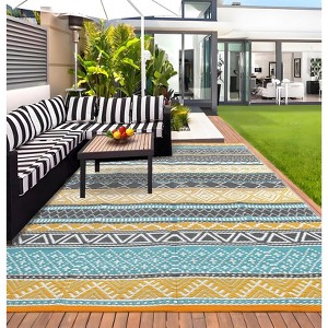 Outdoor Rug Waterproof Outdoor Carpet Patio Rug Mat Reversible RV Camping Rug-Plastic Straw Rug Outside Outdoor Area Rug for Patio Deck Balcony - 1 of 4