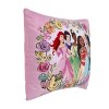 Disney Princesses Courage and Kindness Pink, Blue, Green and Yellow Ariel and Snow White, Tiana and Moana, Cinderella, and Jasmine Toddler Pillow - 2 of 4