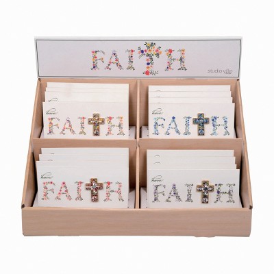 Transpac Metal 17.2 in. Multicolor Easter Faith Glitz Pins Set of 16 With Display