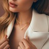 Turandoss 2PCS Dainty Gold Initial Necklaces for Women Trendy, Layered Bubble Pendent Necklace, Gold Jewelry for Women, Birthday Gifts for Her - 2 of 4