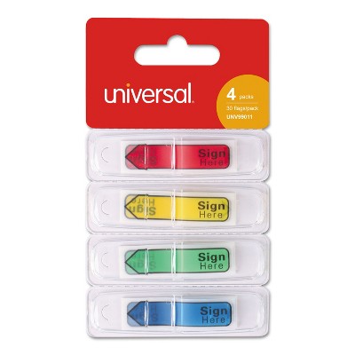 Universal Deluxe Message Arrow Flags "Sign Here" Assorted Colors 120/Pack 99011